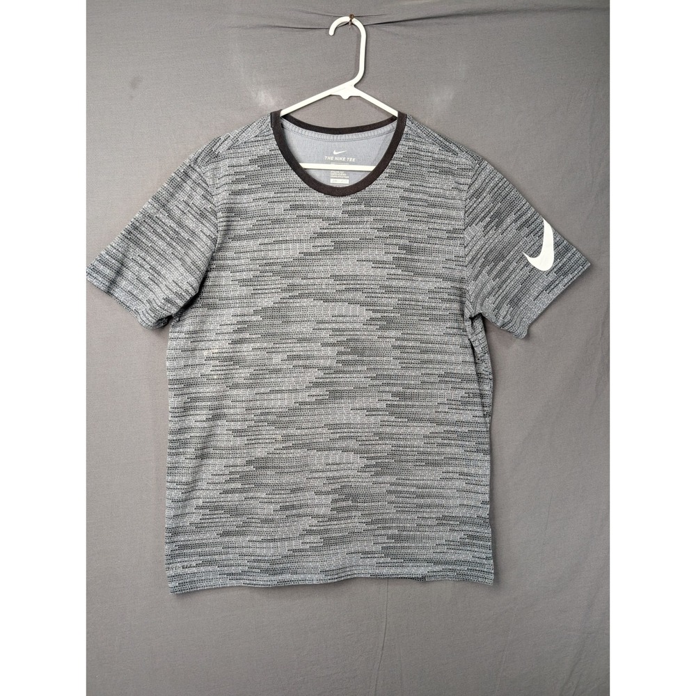 Nike Mens Dri-Fit Athletic Cut All Over Logo T-Shirt Grey Size XL